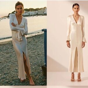 Shona Joy Cream Midi Dress